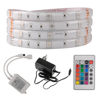 LED Streifen 14W RGB 150LED SMD IP65 5m + Controller + Netzteil