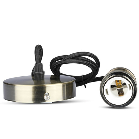 Hängeleuchte E27 Metallschirm Messing VT-7555 V-TAC