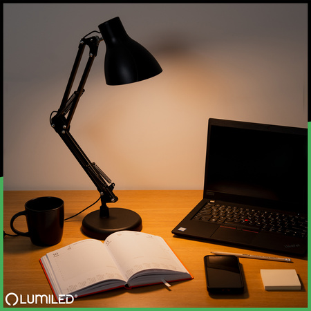 Schreibtischlampe 7W, Tischlampe CCT Dimmbar Schwarz MARTI LUMILED