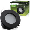 Einbaustrahler GU10, Einbauspot HALOGEN hermetisch für Badezimmer IP44 Schwarz AQUA LUMILED