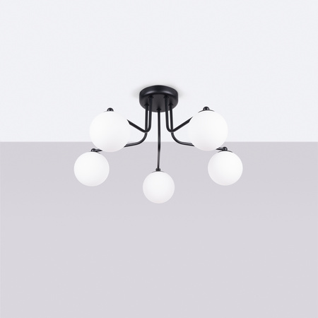 Kronleuchter Decke Pendelleuchte 5x G9 Schwarz Weiß Astral French Sky SL.1663 Sollux