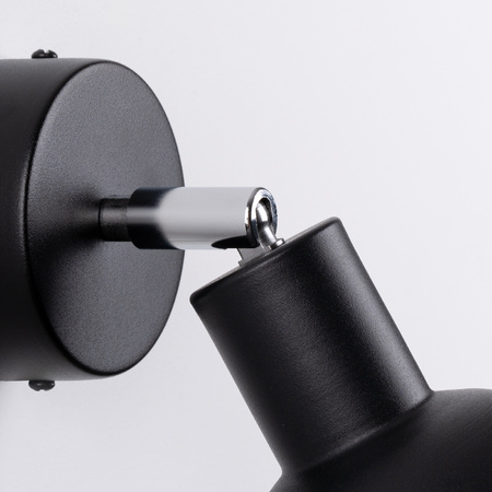 Wandleuchte ELBA E27 Reflektor Beweglich Schwarz Loft SOLLUX