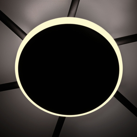 Kronleuchter Deckenleuchte Leuchte 6x GX53 9W 830lm 2700K Warm Schwarz Anbauleuchte Videx