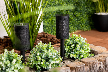 Solar-Gartenlampe LED-Fahrtaschenlampe 39cm IP44 Dämmerungssensor