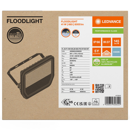 LED-Flutlicht 41W 6000lm 6500K IP66 Weiß LEDVANCE Flutlicht