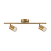 Wand- &amp; Deckenstrahler 2x GU10 Gold GOLDI Sanico Goldlux
