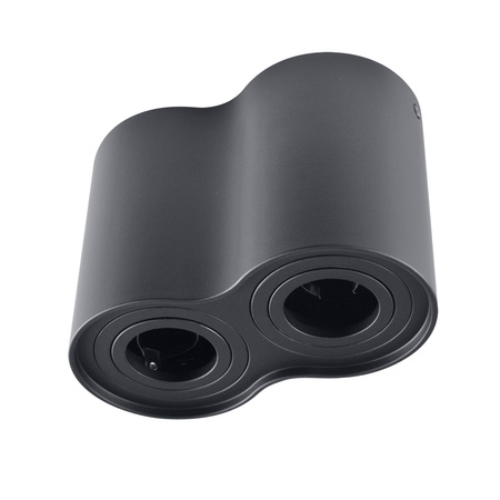 Deckenanbauleuchte Hadar R2 2xGU10 beweglich rund schwarz