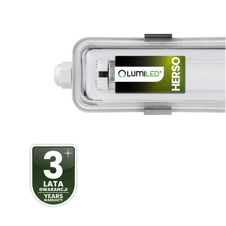 Hermetische Feuchtraumleuchte LED 2x T8, G13 Leuchte IP65 120cm HERSO LUMILED