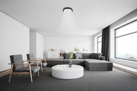 Plafond LED-Deckenleuchte 18W 2700K Neutral 120° mit Bewegungssensor Schwarz IP54 Max Masterled