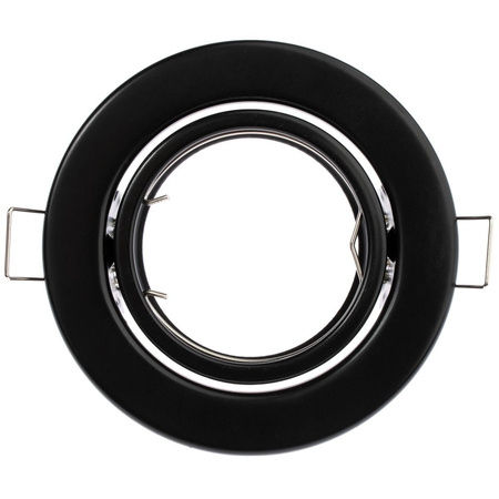 Einbaustrahler GU10, MR16 Einbauspot HALOGEN Runde beweglich Schwarz Blech AURELI LUMILED