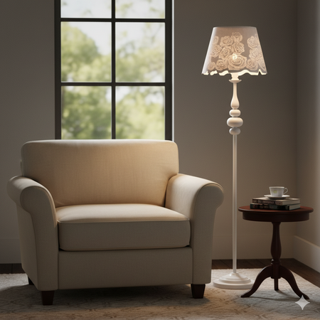 Fabrizia Stehleuchte 1xE27 weiß 150cm - GOLDLUX (Polux)