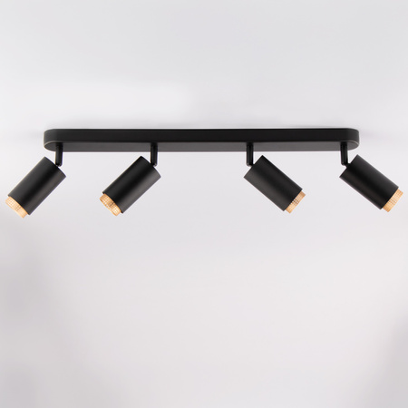 Reflektor-Deckenleuchte 4x GU10 ELIGIS Schwarz LUMILED