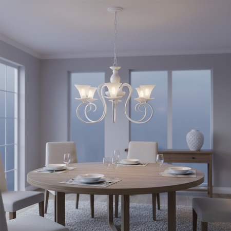 Kronleuchter Hängelampe GLORIA 5xE14 120cm - GOLDLUX (Polux)