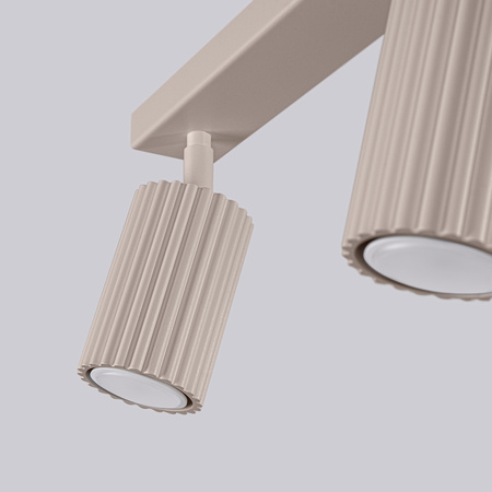 Reflektor-Deckenleuchte 3x GU10 Aluminium Taupe Carbon Deep Space SL.1764 Sollux