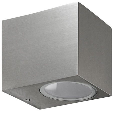 LED-Gartenwandleuchte GU10 BOSTON GOLDLUX (Polux) RECHTECKIG SATIN