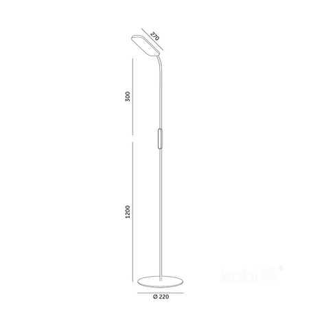 LED Stehlampe 10W 400lm CCT 180° Schwarz Telio Kobi