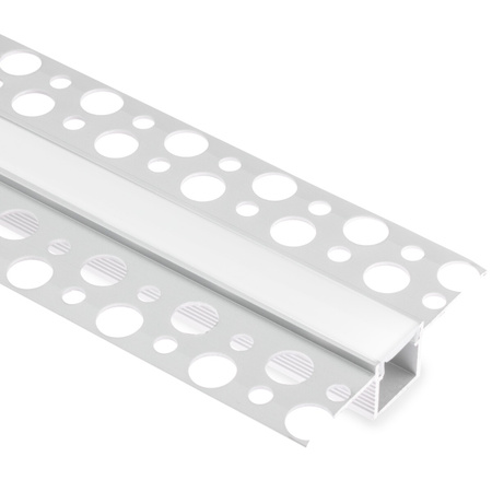 Architektonisches Aluminium LED-Profil für Gipskartonplatten mit Milchglasabdeckung, 1m LUMILED