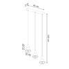 TAZILA LED-Pendelleuchte 3xGU10 ES111 Schwarz SOLLUX