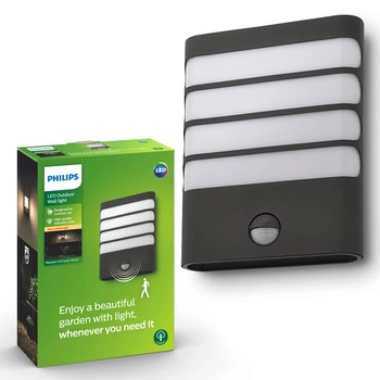 Gartenleuchte LED Wandleuchte RACCOON IR myGarden 3W 2700K IP44 mit Bewegungs- und Dämmerungssensor Anthrazit PHILIPS