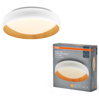 LED Plafond Deckenanbauleuchte 24W 1200lm 3000K Warm 120° Weiß Braun Dimmbar Orbis Livia Osram