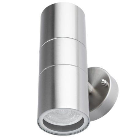 Wandleuchte Außen GU10, Garten-Wandleuchte IP44 nach oben und unten Schwarz ZINNA INOX LUMILED