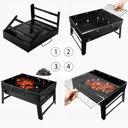 Holzkohle-Touristengrill faltbar, tragbare Tasche