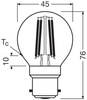 LED-Lampe P45 Ball B22d 4W = 40W 470lm 2700K Warm 300° Retrofit Glühfaden CLASSIC Osram
