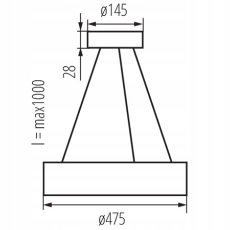 Jasmin Overhang Holz Deckenleuchte für LED 3xE27 48cm KANLUX