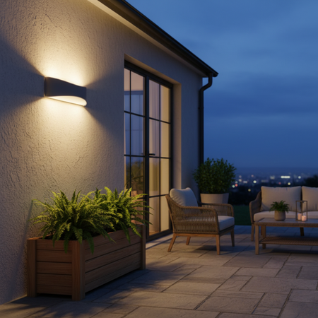 Gartenlampe LED Wandleuchte BIRMINGHAM 10W 4000K IP65 Up-Bottom Rechteckig Anthrazit RABALUX