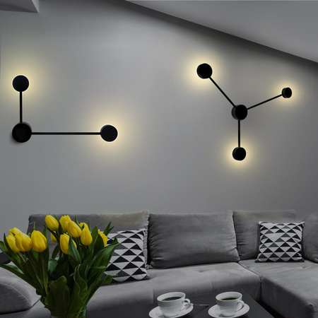 Wandleuchte Außenfassadenleuchte 3 x GX53 Schwarz JOY Sanico Goldlux