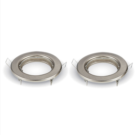 Deckenleuchte Unterputzmontage GU10-Öse rund satiniertes Nickel VT-778 V-TAC 2 Stk.