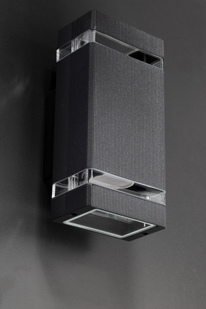 Wandleuchte Außen 2x GU10, Garten-Wandleuchte IP54 nach oben und unten VELA LUMILED