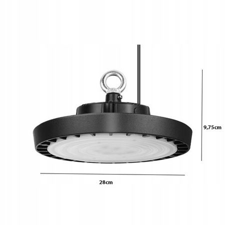 Industrielle LED-Hängelampe High Bay 150W 16500lm 5000K dimmbar IP65