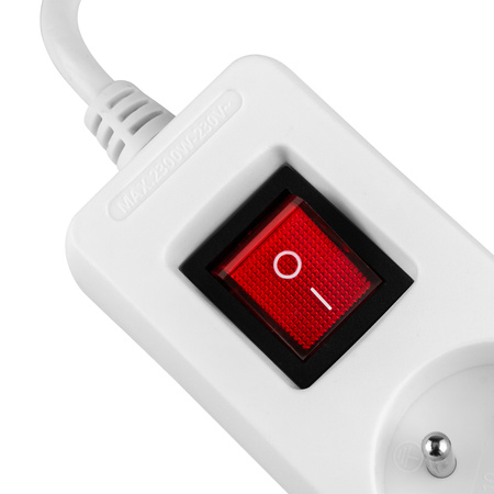 Netzverlängerungskabel geerdete Steckdosenleiste 3 Steckdosen 1,5m EIN/AUS Schalter Weiß USB + USB-C Kabel ELGER Lumiled