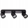 TIMO Decken-/Wandleuchte Wandleuchte Reflektor bewegliche Halogenleuchte 3 xGU10 schwarzes LVT