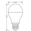 E27 A65 LED Lampen 14 W = 100 W, 1521 lm, 3000 K warm, TOSHIBA dimmbar
