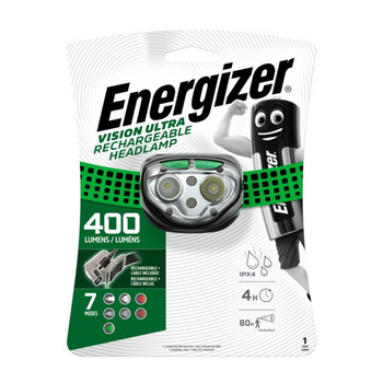 VISION ULTRA RECHARG LED-Stirnlampe 400lm wasserdicht wiederaufladbar ENERGIZER