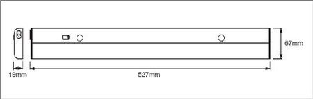 Lineare LED-Unterbauleuchte 12W 760lm 3000K Warm mit Bewegungssensor 50cm LinearLED Flat LEDVANCE