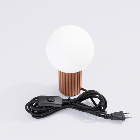 Tisch Schreibtischlampe G9 Rund Braun Modern Matt Halo Sollux