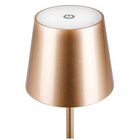 LED Tischlampe 3W 200lm 4000K neutralweiß Wiederaufladbar Schule Nachtlicht Dimmbar Ein/Aus Schalter Gold Solio Masterled