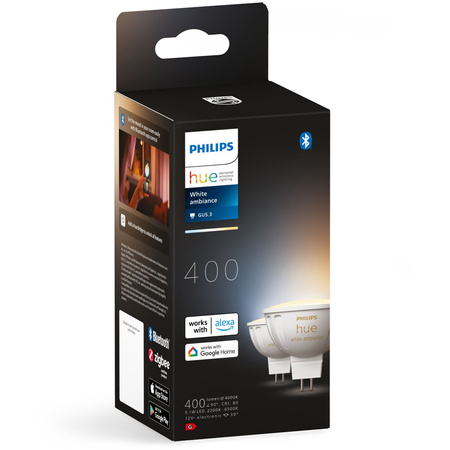 2PAK LED MR16 5.1W CCT PHILIPS HUE Weißes Ambiente Bluetooth Zigbee Glühbirne