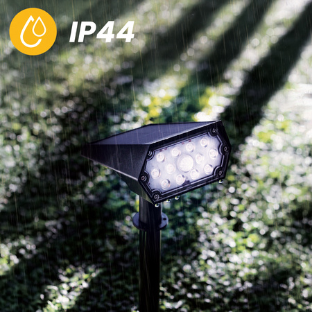 Garten LED SOLAR Strahler angetrieben 42 cm außen IP44 4000K Dämmerungssensor