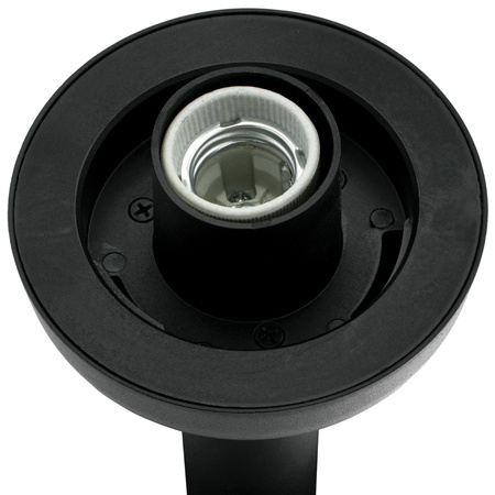 Gartenleuchte E27, Außenstehleuchte Pollerleuchte 100cm Schwarz OVALIS LUMILED