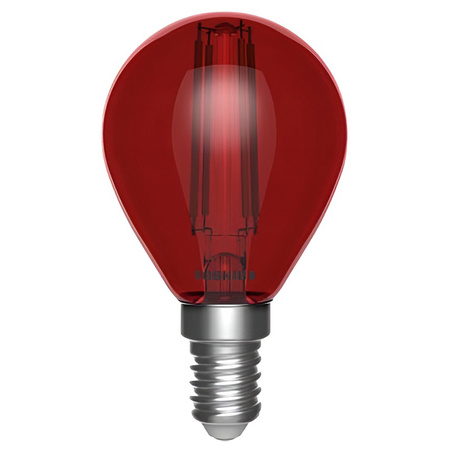LED-Glühbirne E14 G45 4.5W Glühfaden Rot TOSHIBA