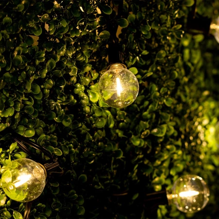 30x LED Außen-Lichterkette, Garten Lichterkette 15.2m 3000K+fernbedienung DOLLIS LUMILED