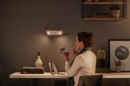 LED-Deckenleuchte 2x 4.5W 2700K Dimmbar CLOCKWORK Moving White PHILIPS