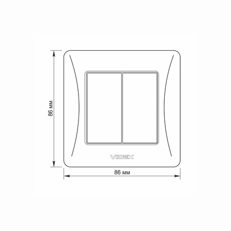 2fach 2fach Schalter 10A Aufputz Schwarz BINERA VIDEX