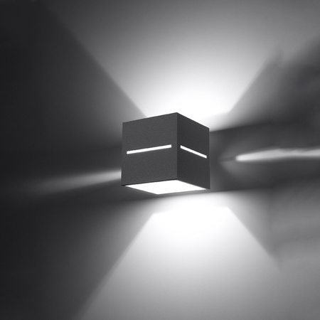 Wandleuchte LOBO G9 Cube Up-Down Modern Grau SOLLUX
