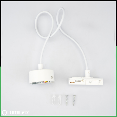 NETZADAPTER FÜR STROMSCHIENE 1F WEISS LEUCHTEND