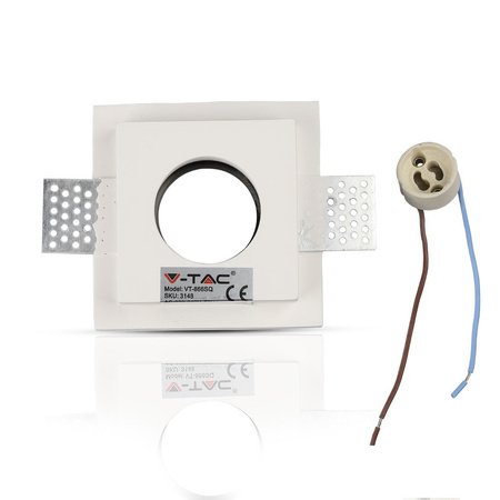 Deckeneinbauleuchte GU10 mit Öse quadratisch Weiß/Schwarz VT-866 V-TAC – 5 Jahre Garantie